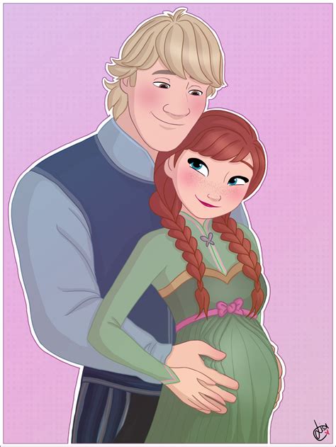 Anna Pregnant And Her True Love Kristoff With Images Disney