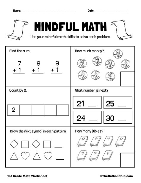 Printable Math Worksheets For First Graders