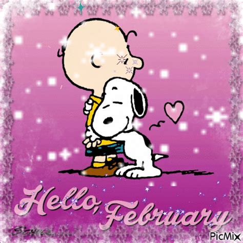 Snoopy Charlie Brown Hello February Animated Quote Pictures Photos