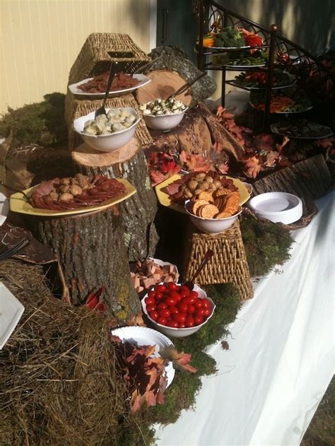 Rustic Logs Food Display Rustic Display By Blue Elephant Events And