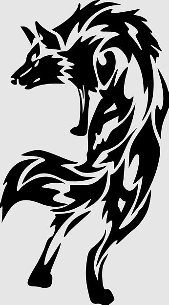 Tribal Wolf Wolves In Heraldry Trash Polka Black Wolf Tribal Tattoo Artist Gray Wolf