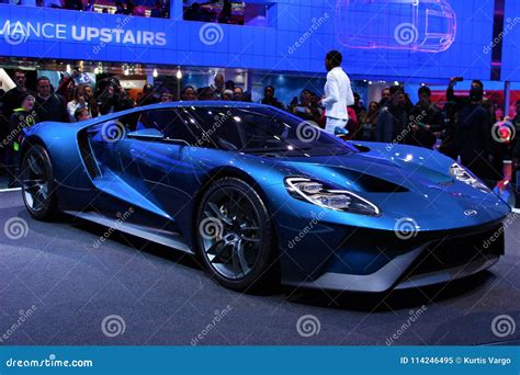 2015 Ford Gt At Detroit Auto Show Editorial Image Image Of Elegant