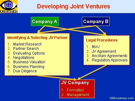 Successful Joint Ventures FORMING A JOINT VENTURE Important Factors