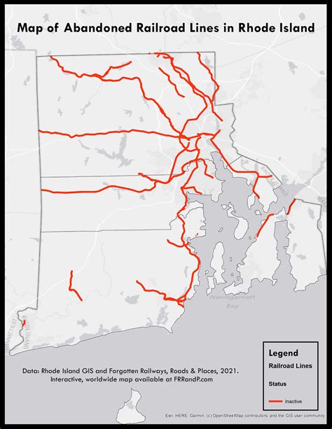 Abandoned Railroad Map Of Rhode Island