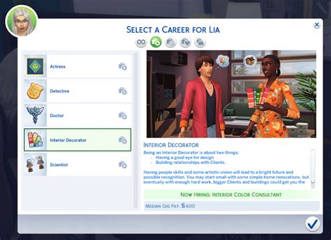 Sims 4 Interior Design Career Career Interior Choose Board Sims Crani Aqi