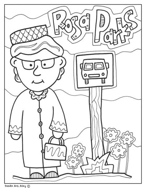 Rosa Parks Coloring Page Pdf ~ Coloring Pages World