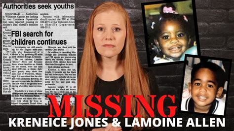 Missing Kreneice Jones And Lamoine Allen Mississippi 1992 Toddler