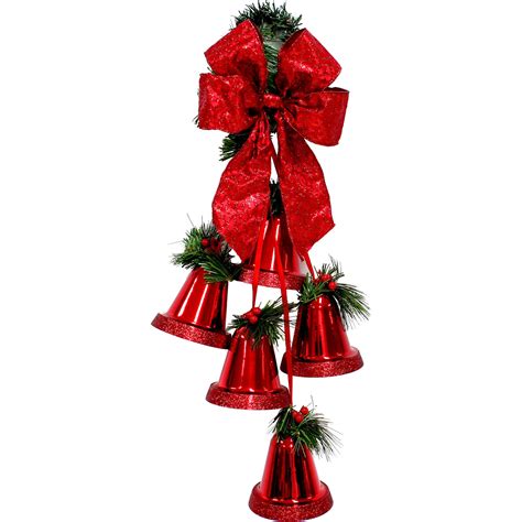 Holiday Time Christmas Decor 145 5pk Bells Gold Indoor Outdoor Use
