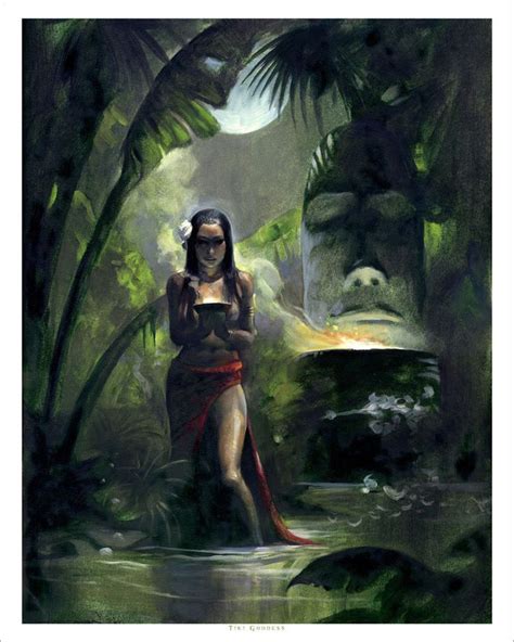 Tiki Goddess Mike Hoffman S The Print Is Signed In Ink Signed Print
