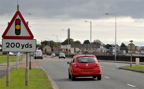 Traffic Signals Ahead Sign © Albert Bridge Geograph Ireland