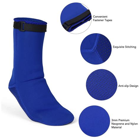 calcetines de buceo de 3mm medias de neopreno para natación traje de baño calcetines cálidos