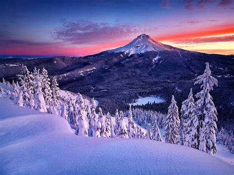 Majestic Mountain Majestic Winter Frost Snowy Cold Mountain