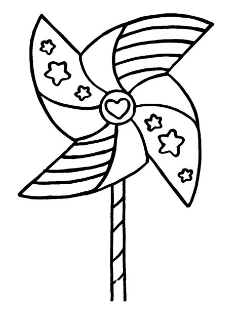 Lovely Pinwheel Coloring Page Free Printable Coloring Pages