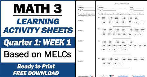 Math Q Week Melc Based Learning Activity Sheets Deped Click Riset