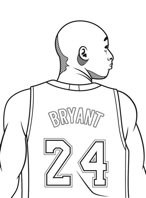Kobe Bryant Coloring Pages Printable Pdf Coloringfolder Com Kobe Bryant Kobe Bryant
