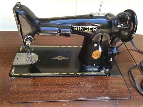 1948 Singer Sewing Machine Ah 491069 In Cabinet 1819723533