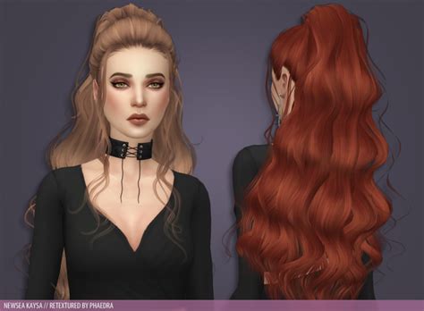My Sims 4 Blog Kaysa Hair Retexture By Phaedrasims