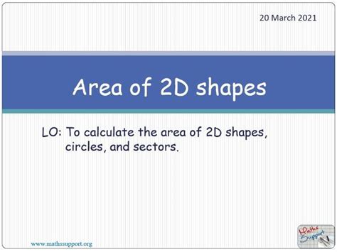 Area Of 2d Shapes Teaching Resources
