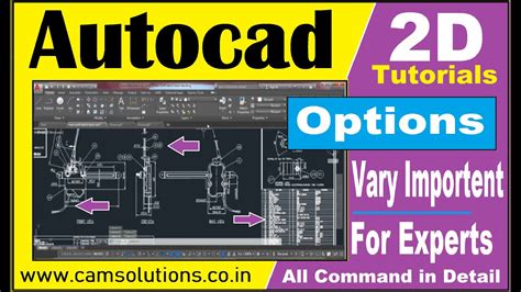 Autocad Tutorials For Beginners Options Youtube