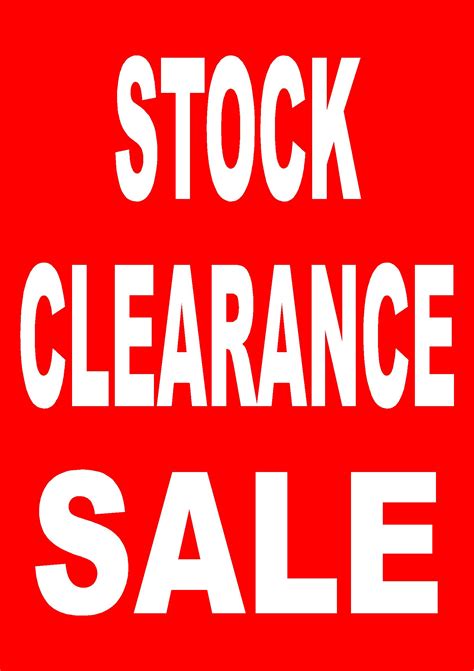 Stock Clearance Sale Poster
