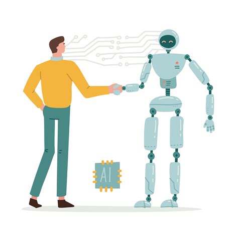 Ai Robot Handshake With Man Futuristic Artificial Intelligence