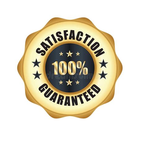 Satisfaction Guarantee Badge Trust Badge Design Guarantee Badge Design Stock Vector