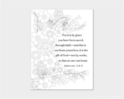 Bible coloring page astounding brmcdigital s. Patterned Pomegranate: Printable Scripture Coloring Sheet ...