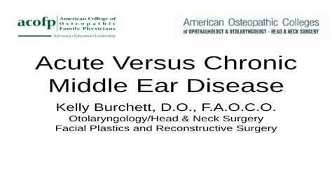 Acute Versus Chronic Middle Ear Disease · Myringitis
