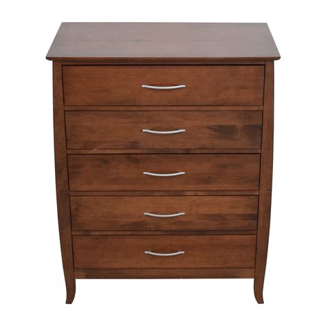 28w x 18d x 51h. 56% OFF - Solid Wood Five-Drawer Dresser / Storage