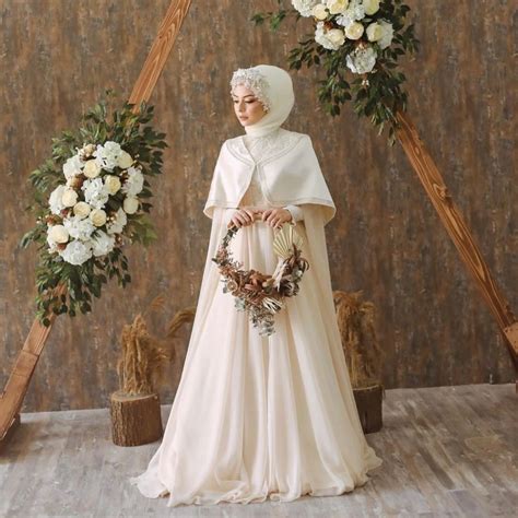 long sleeves muslim wedding dresses with cape dqg1100 tanya bridal muslim wedding gown