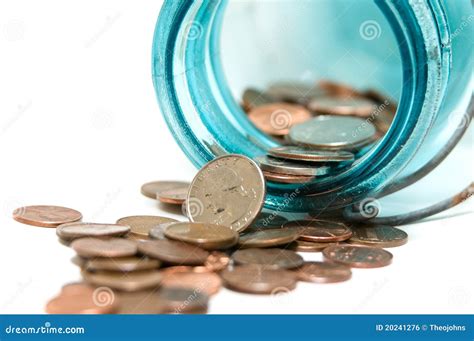 Coins From A Coin Bank Stock Photo Image Of Quarter 20241276