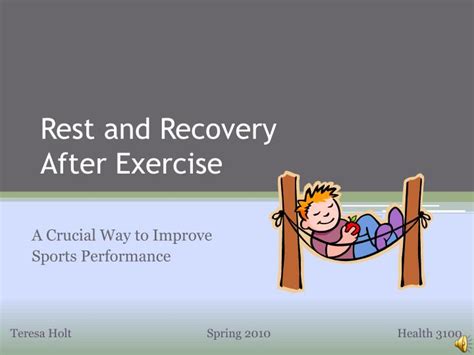 Ppt Rest And Recovery After Exercise Powerpoint Presentation Free