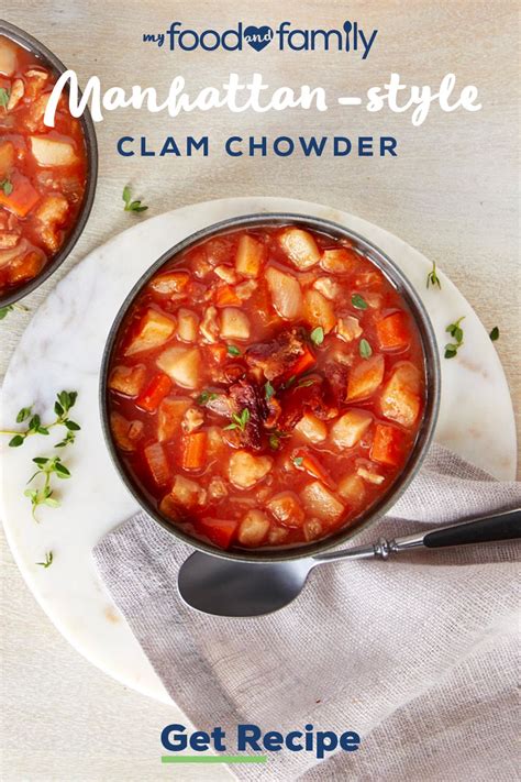 Drain clams and reserve juice. Manhattan-Style Clam Chowder | Recipe in 2020 | Recipes ...