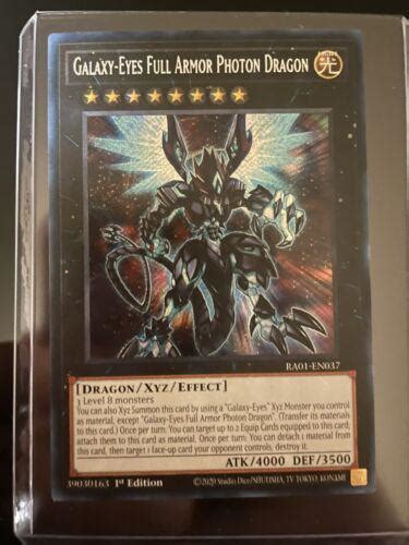 Galaxy Eyes Full Armor Photon Dragon Secret Rare Ra01 En037 Prices