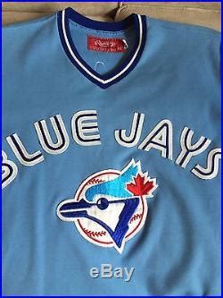 Toronto Blue Jays Powder Blue Game Worn Jersey Steve Braun Number Rare Baseball Mlb Jersey