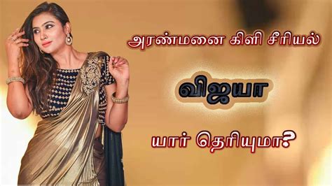 Aranmanai kili serial ம ட ச ச ட ட ங க jaanu 39 s emotional video official clarification vijay tv. Aranmanai Kili serial Vijaya (Mynaa Nandhini ...