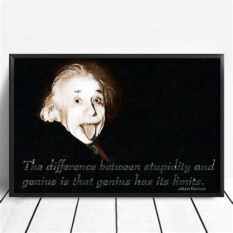 Albert Einstein Quotes About Genius Poster Art Canvas Poster Room Decor