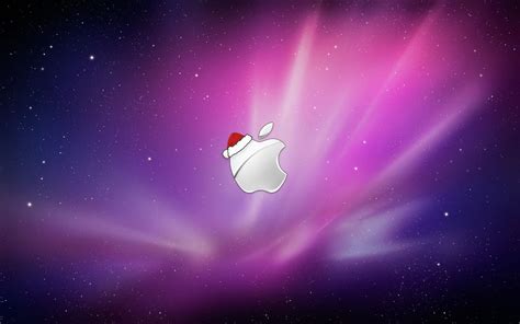 Логотип фирмы Apple на рождество обои для рабочего стола картинки фото