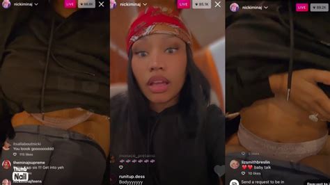 Nicki Minaj Shows Of Her New Body On Instagram Live 😍‼️ Youtube
