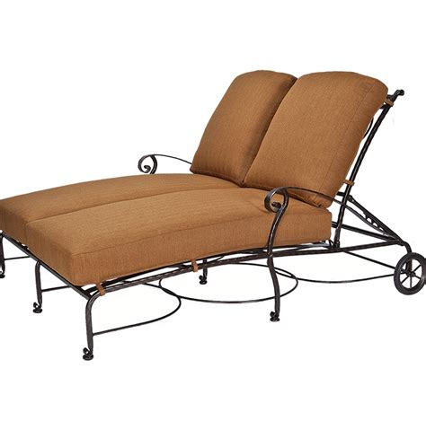 Double Chaise Lounge Outdoor Wrought Iron Home Design Ideas