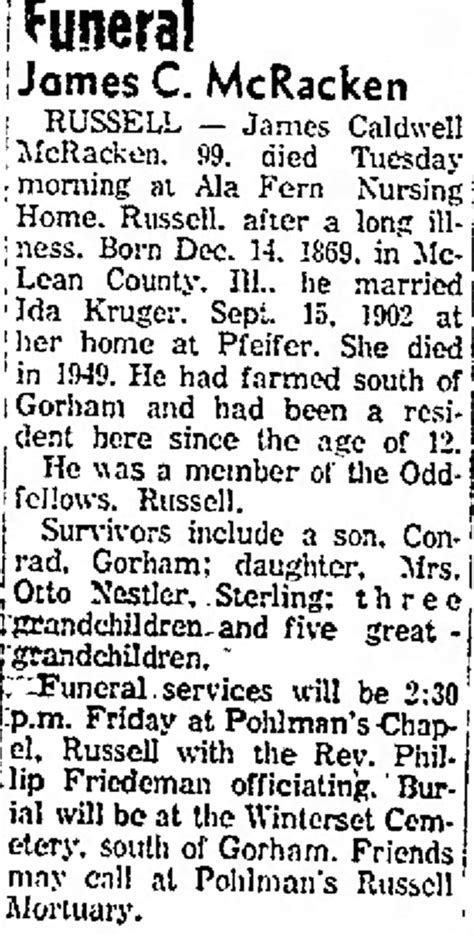 James Caldwell McRacken (1869-1969) - Find a Grave Memorial