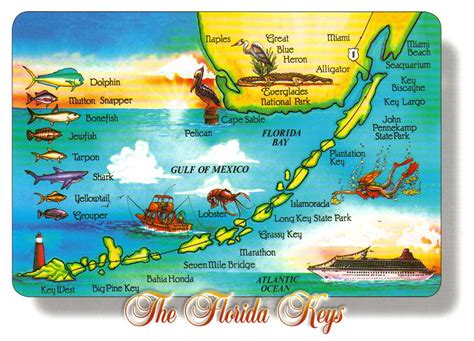 Large Florida Keys Map Postcard Special Trade A Photo On Flickriver