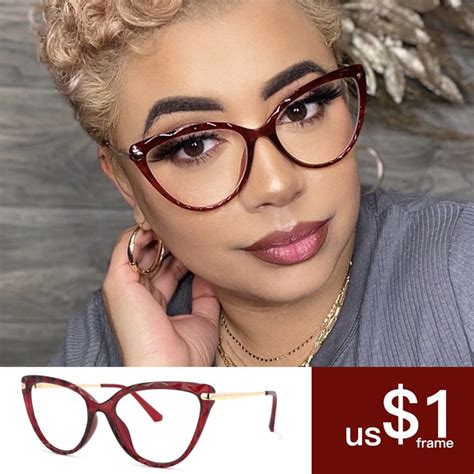 Lucas Cateye Red Eyeglasses With Tr90 Frame Glasses Frames Trendy