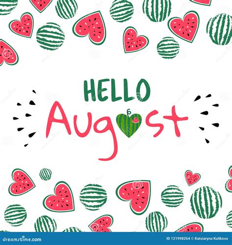 Hello August Stock Illustrations 992 Hello August Stock Illustrations