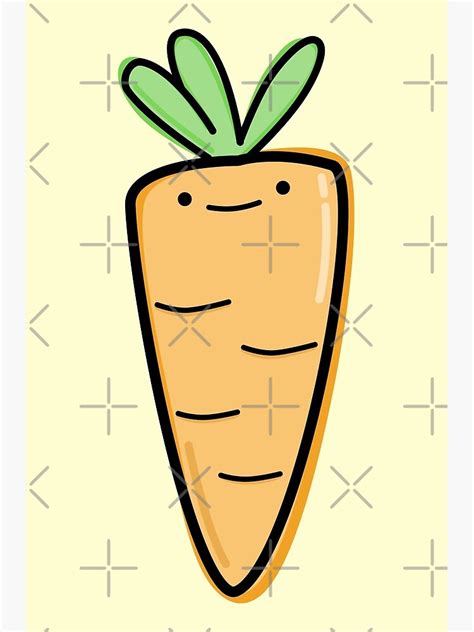 Cute Carrot Framed Art Print For Sale By Happyfruits Redbubble