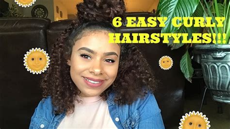 6 Easy Curly Hairstyles Youtube