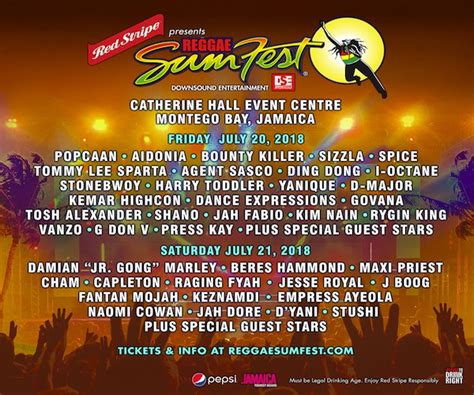 red stripe presents reggae sumfest 2018 jamaica s largest music fest announces lineup miss gaza
