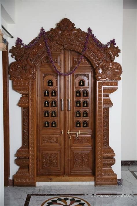 Pin By Dilakshana Krish On Doors Magnificently Carved Pooja Door