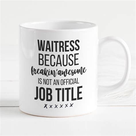Waitress T Waitress Mug T For Waitress Funny T Etsy