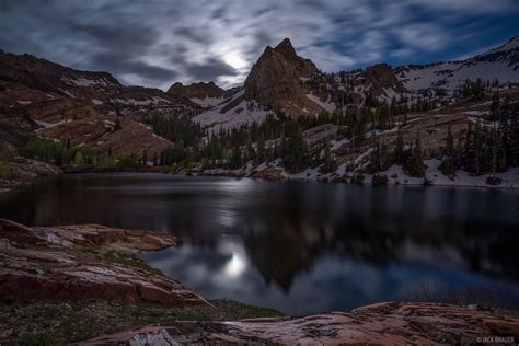 Lake Blanche Moonlight Wasatch Range Utah Mountain Photography By